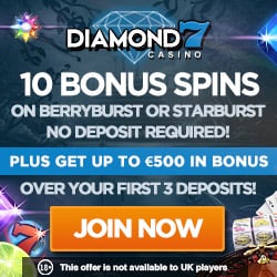 Diamond 7 Casino 60 Free Spins 200 Up To 500 Gratis Bonus